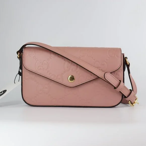 *NEW* Gucci Calfskin GG Super Mini Shoulder Bag Soft Pink - Picture 11 of 11